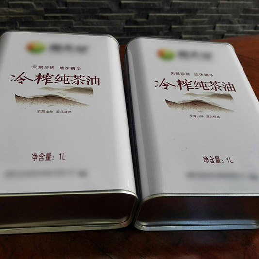 湖南山茶油鐵罐包裝設計