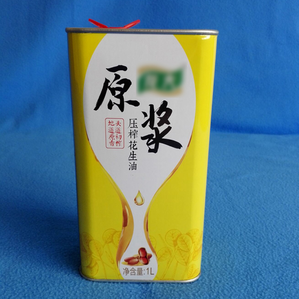 1L規(guī)格壓榨花生油鐵桶包裝