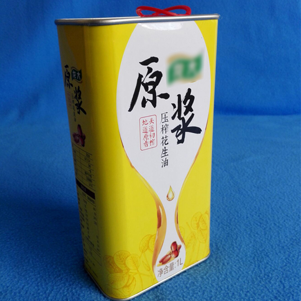 1L規(guī)格壓榨花生油鐵桶包裝