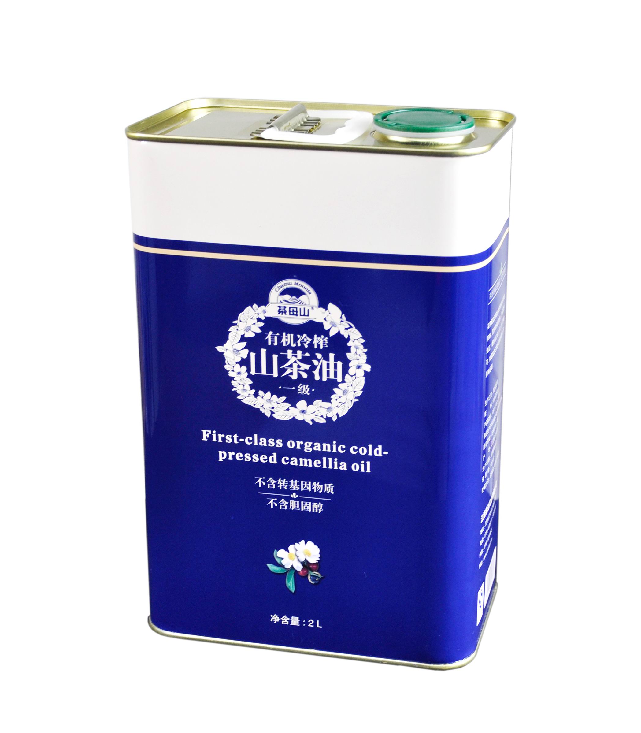 2升有機(jī)冷榨山茶油鐵桶 江西茶油鐵罐包裝廠