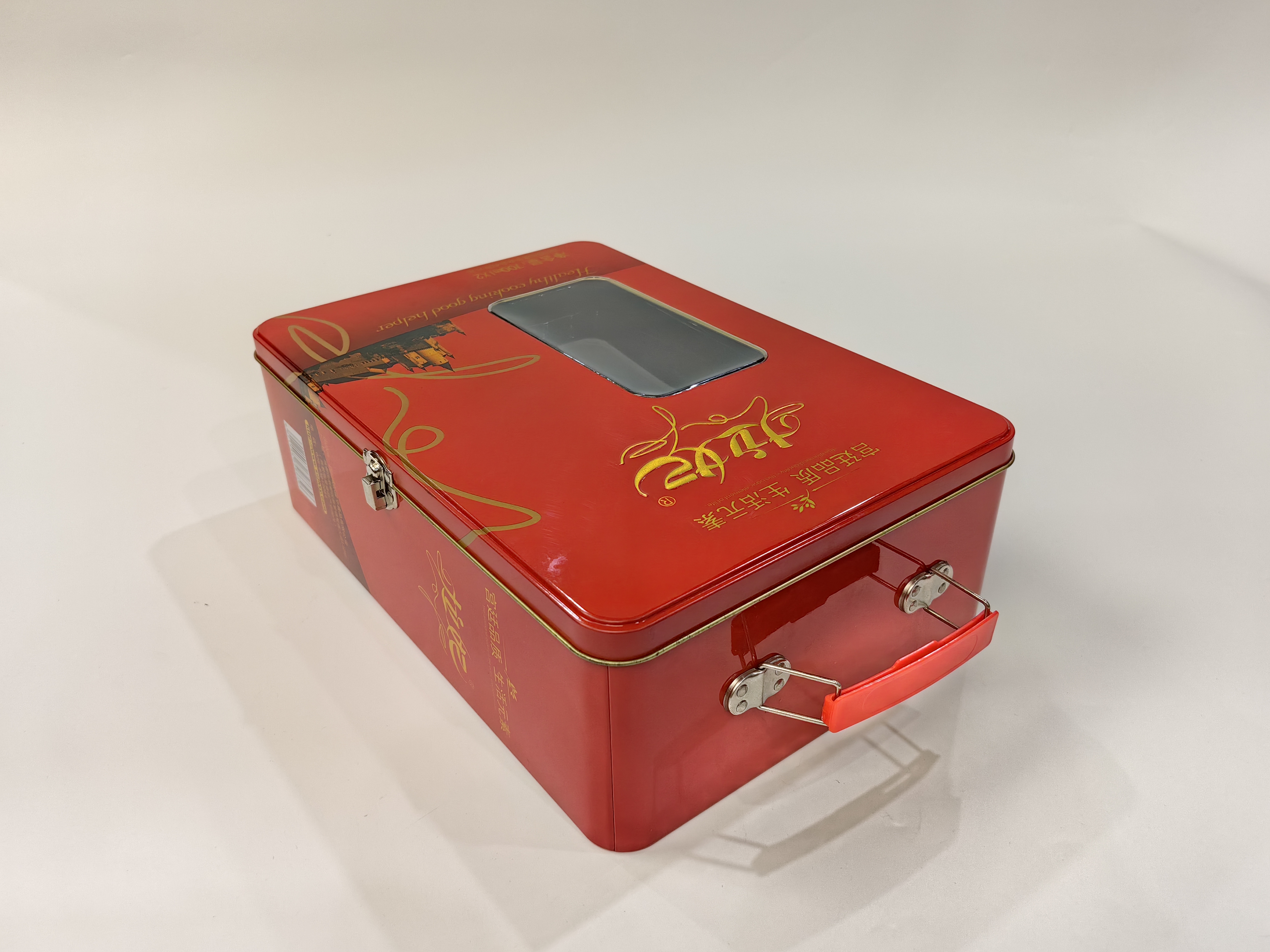 手提高檔雙支裝食用油禮盒 年貨金屬禮盒批發(fā)