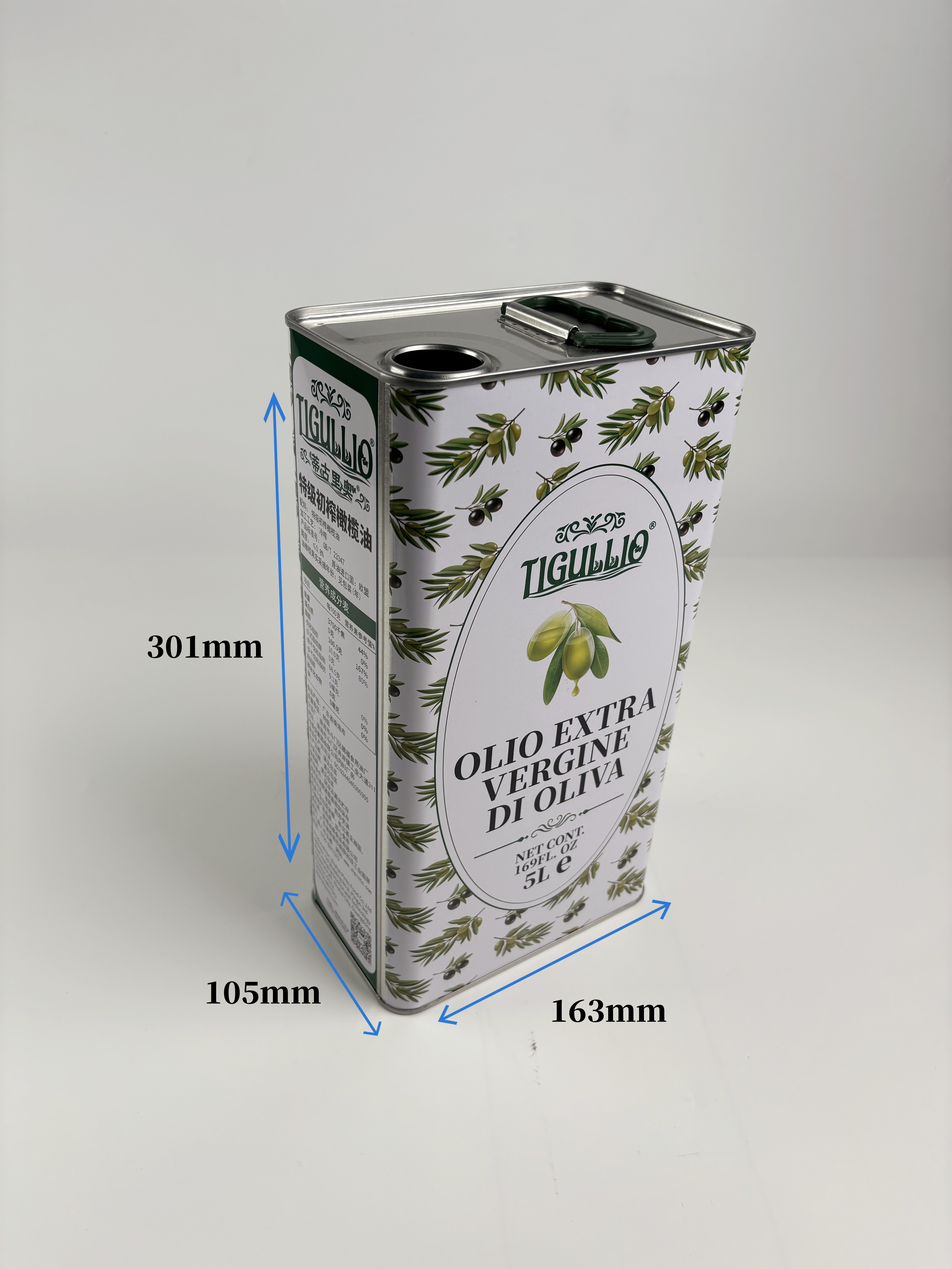 5L印花橄欖油鐵罐 橄欖油鐵桶包裝