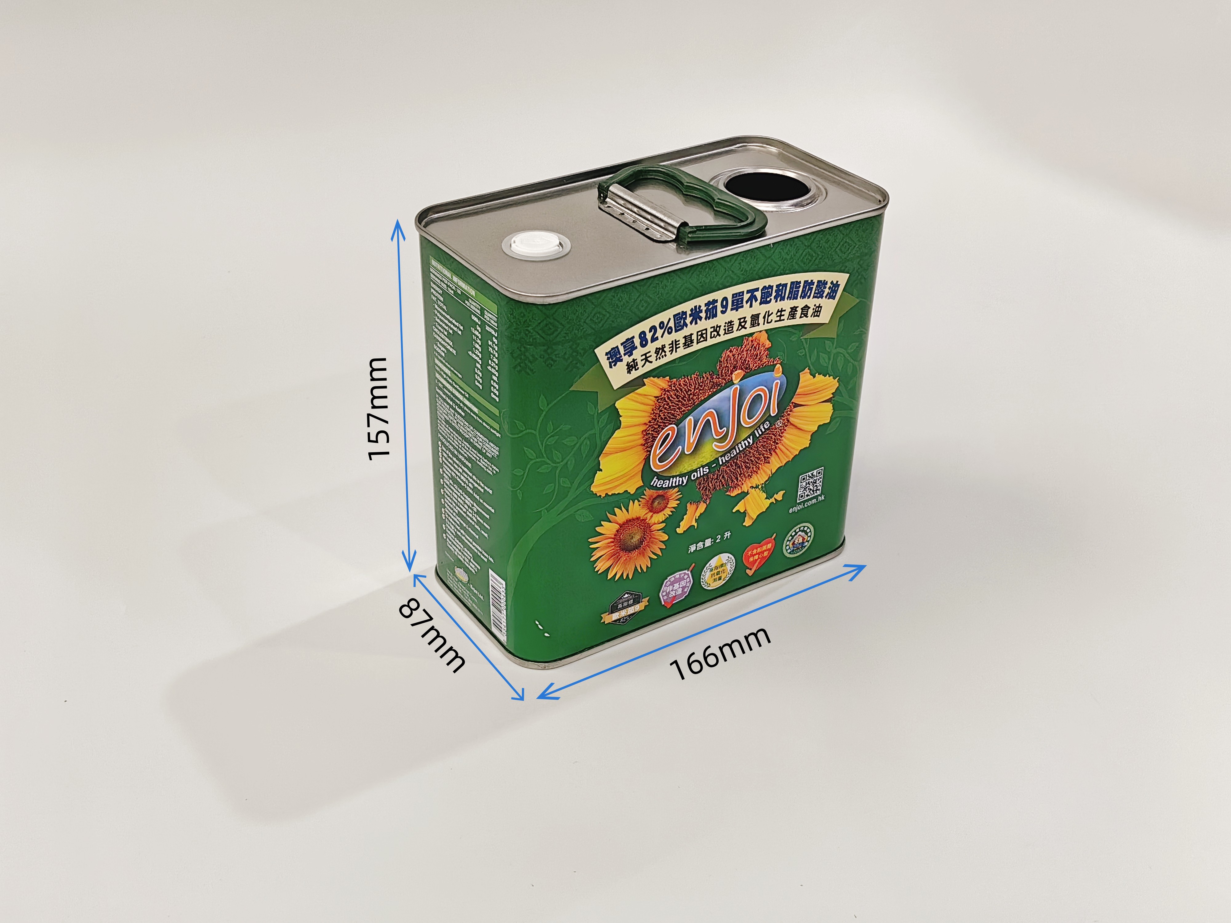 4升亞麻大豆調和油鐵桶 2升葵花籽油鐵罐包裝